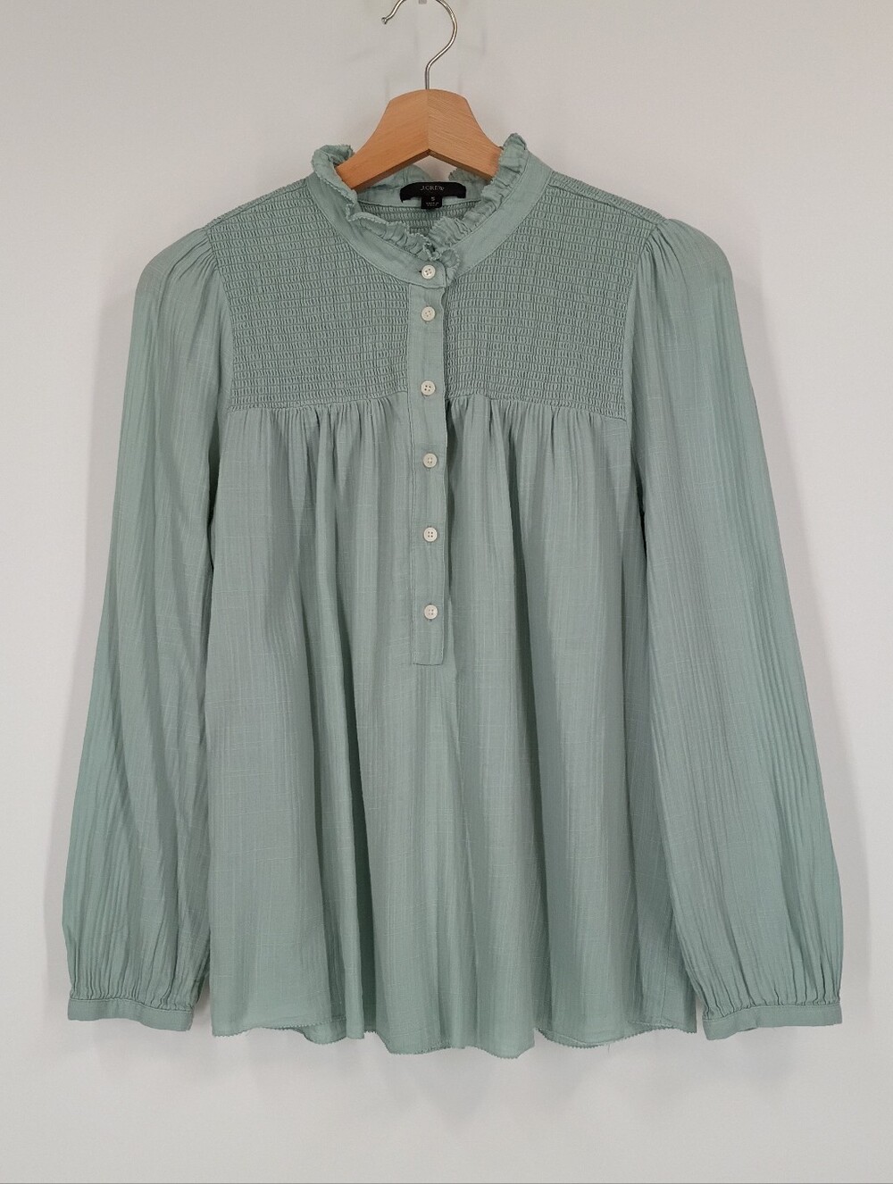 J. Crew Gauze Garden Long Sleeve Top